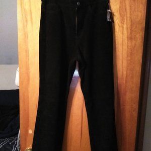 NY and Co suede pants with nylon lining.  Size 12 and black